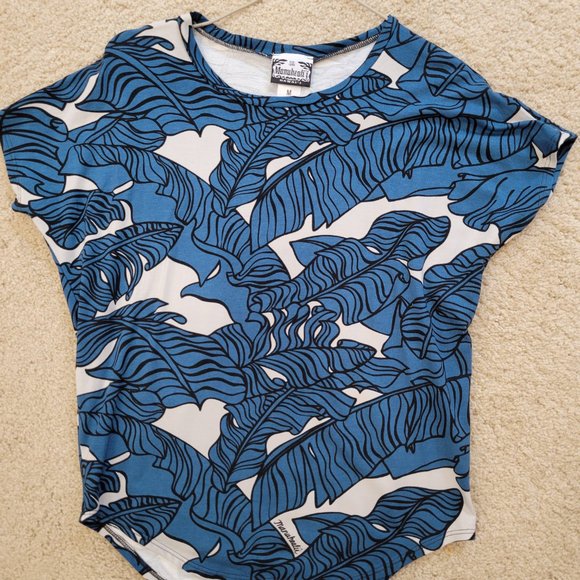 Manuhealii Mai'a Knit Top Blue New w/Tags Top J Size M (see description of size) - Picture 2 of 3